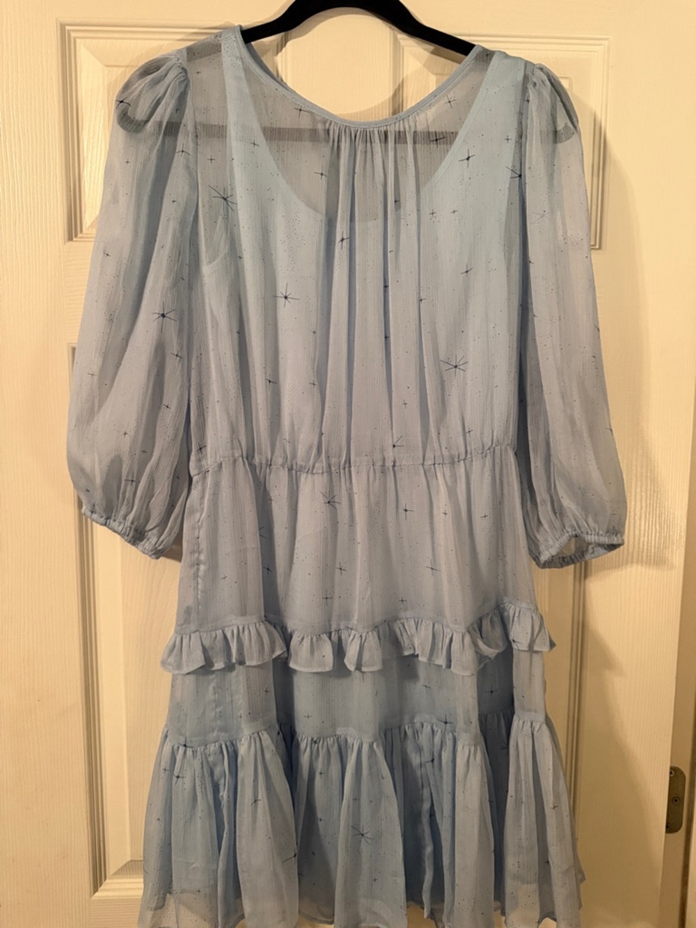 Sugarlips Light Blue Top with Subtle Dot Texture